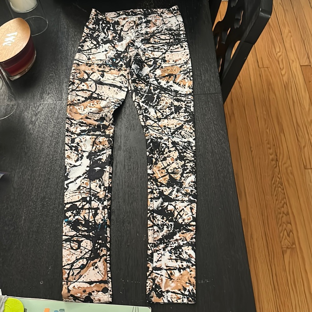 Jackson Pollock leggings, Small, Poprageous